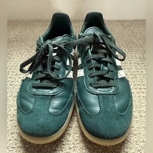Adidas Samba OG Dark Mineral Green and White Sneakers